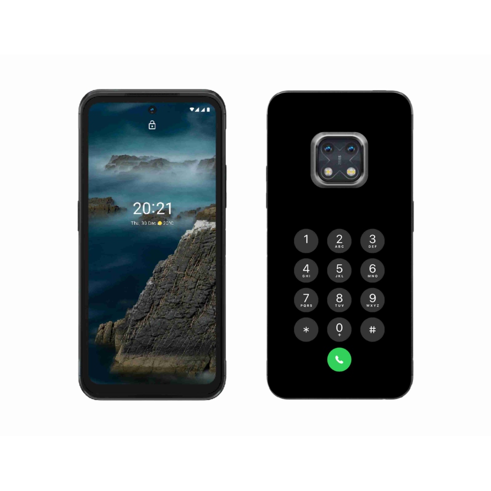 Gelový kryt mmCase na Nokia XR20 - černý číselník