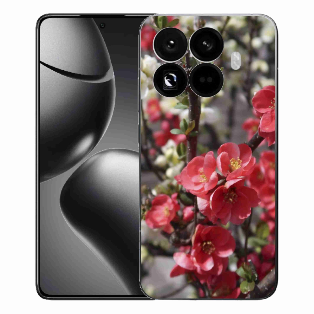 Gelový kryt mmCase na Xiaomi 15T Pro - červené květy