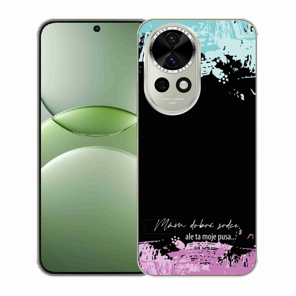 Gelový kryt mmCase na Huawei Nova 13 5G - vtipný text 3 černé pozadí