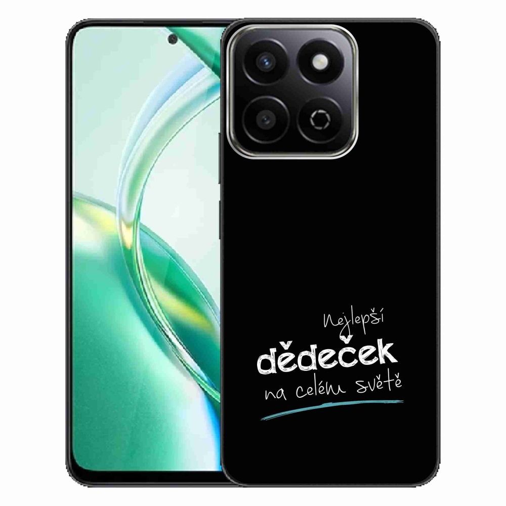 Gelový kryt mmCase na Honor 200 Smart 5G - nejlepší dědeček 3 černé pozadí