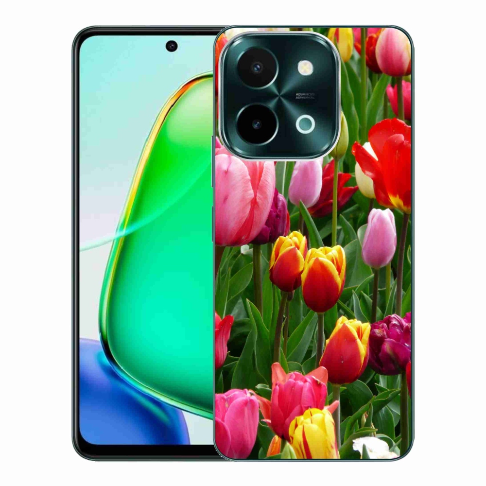Gelový kryt mmCase na Vivo Y28 - tulipány