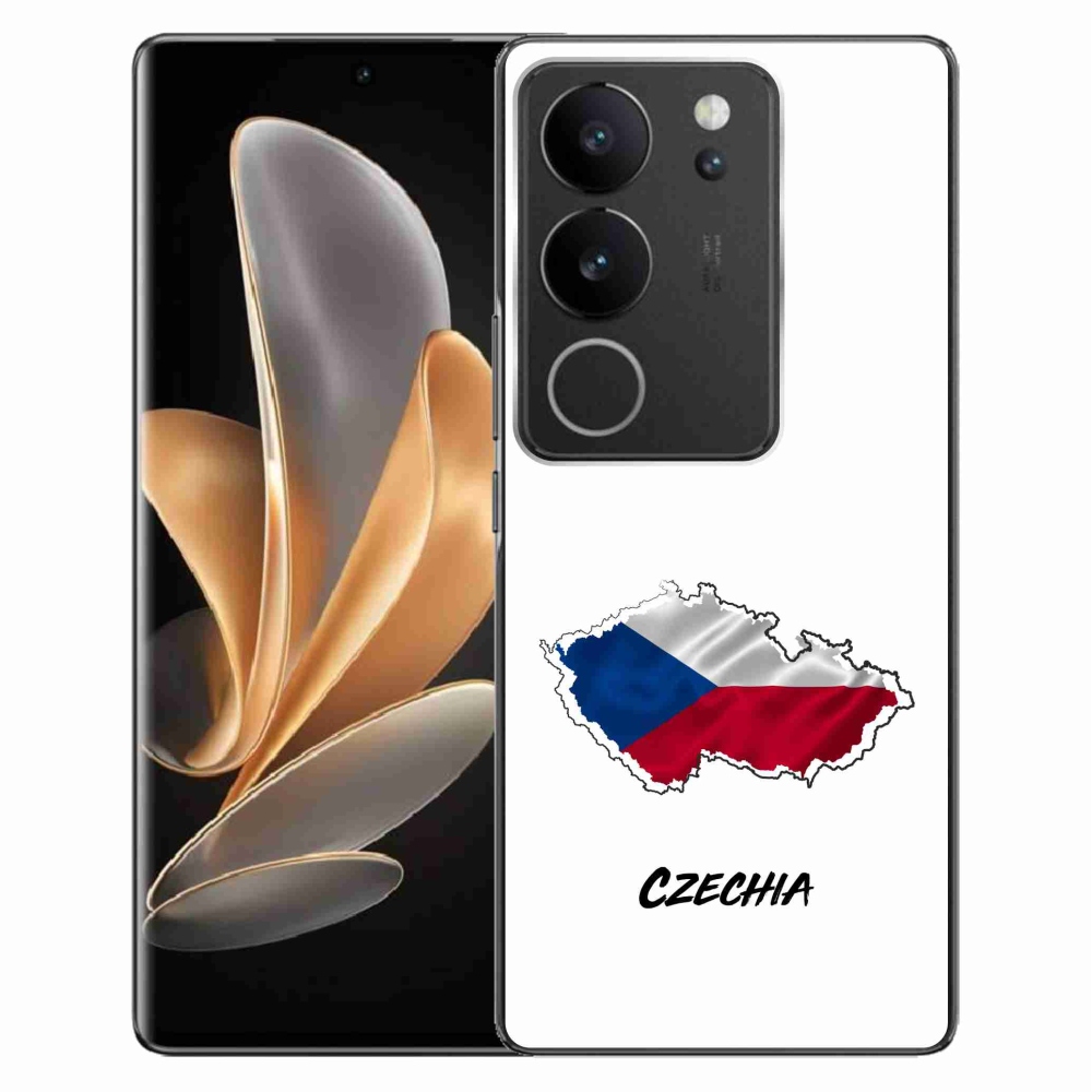 Gelový kryt mmCase na Vivo V29 5G - Czechia bílé pozadí