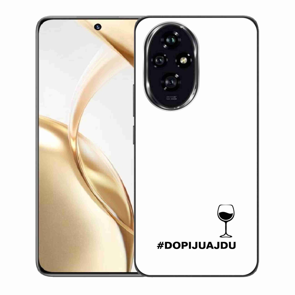 Gelový kryt mmCase na Honor 200 5G - vinný motiv bílé pozadí