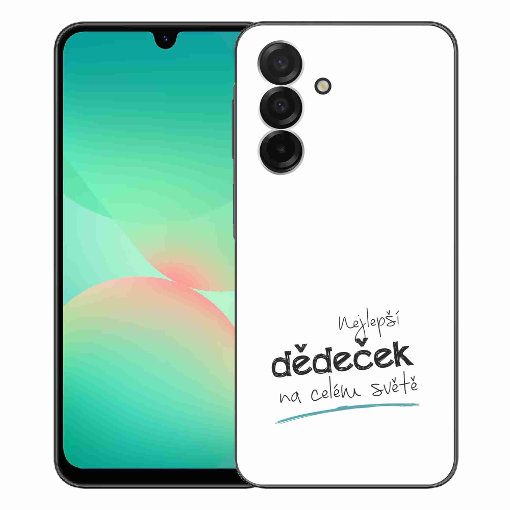 Gelový kryt mmCase na Samsung Galaxy A26 5G - nejlepší dědeček 3 bílé pozadí