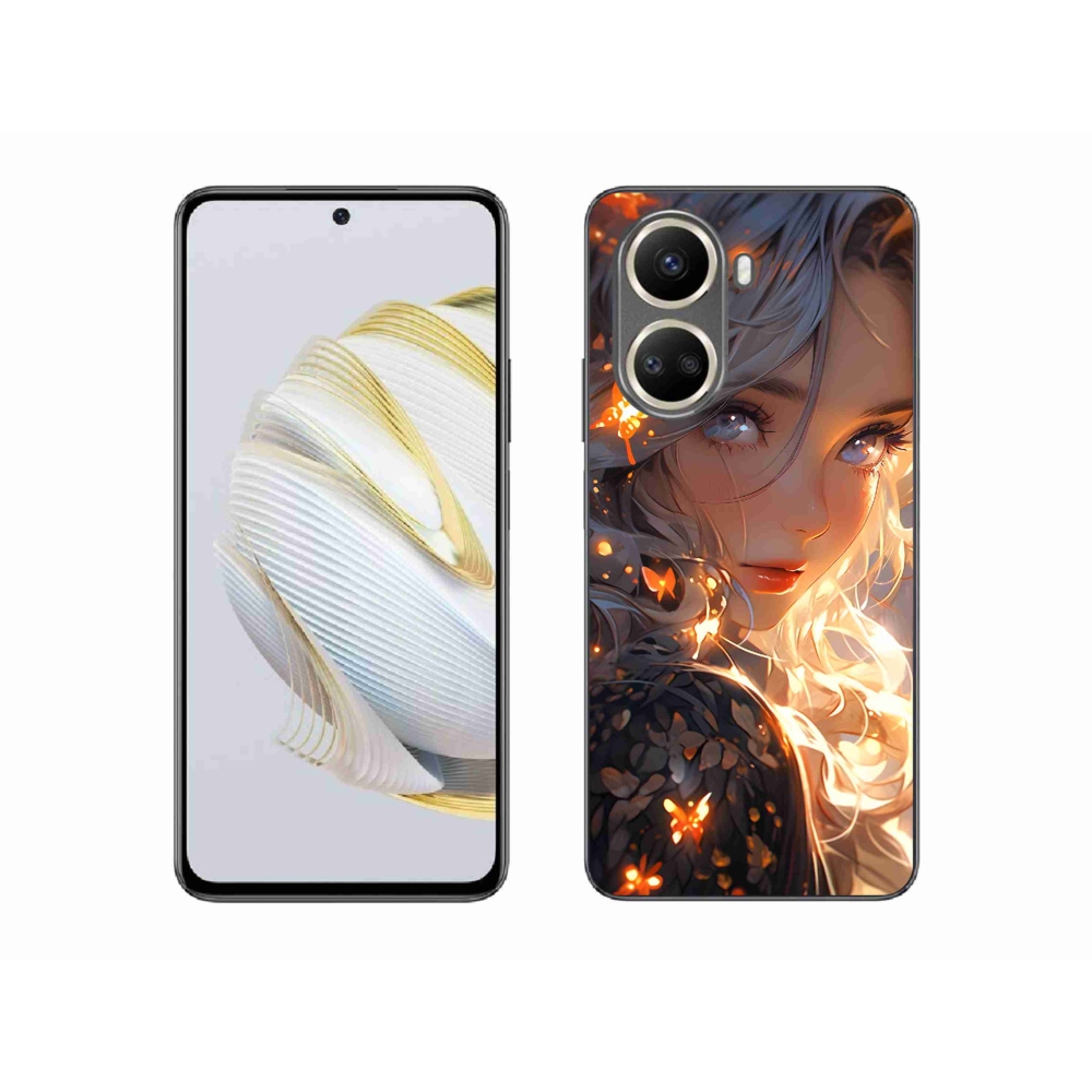 Gelový kryt mmCase na Huawei Nova 10 SE - dívka a motýli