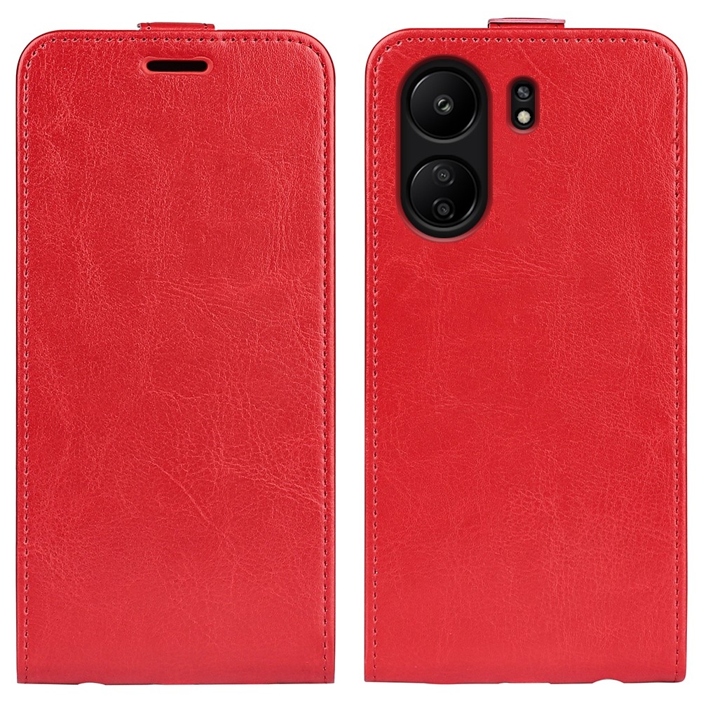 Vertical knížkové pouzdro na Xiaomi Poco C65/Redmi 13C - červené