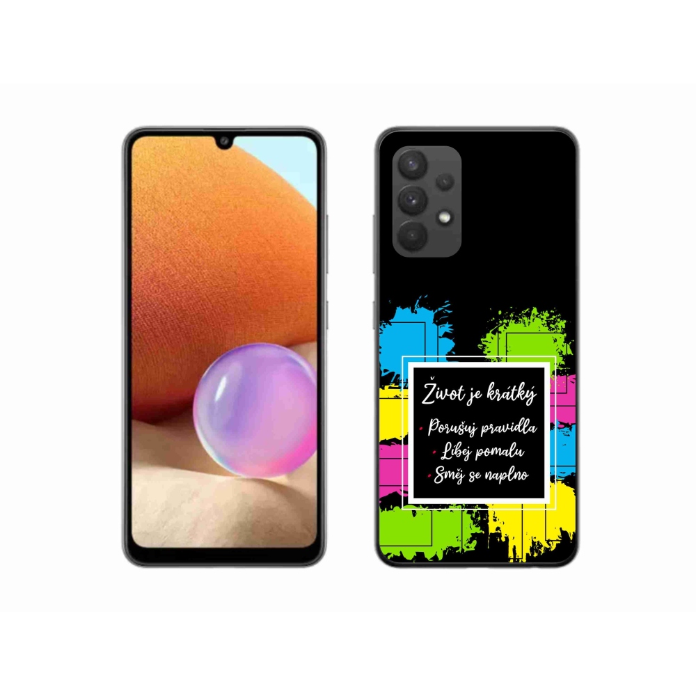 Gelový kryt mmCase na Samsung Galaxy A32 4G - citát 5 černé pozadí