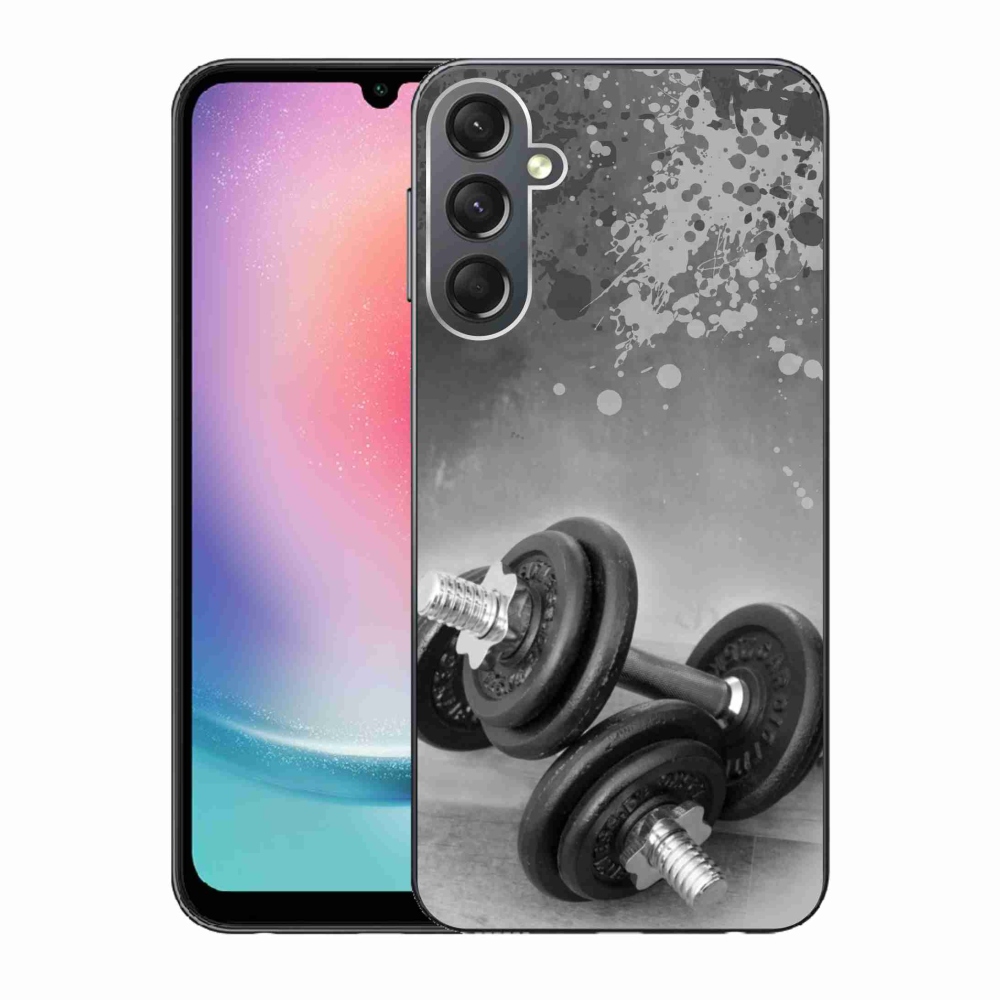 Gelový kryt mmCase na Samsung Galaxy A24 - činky 1