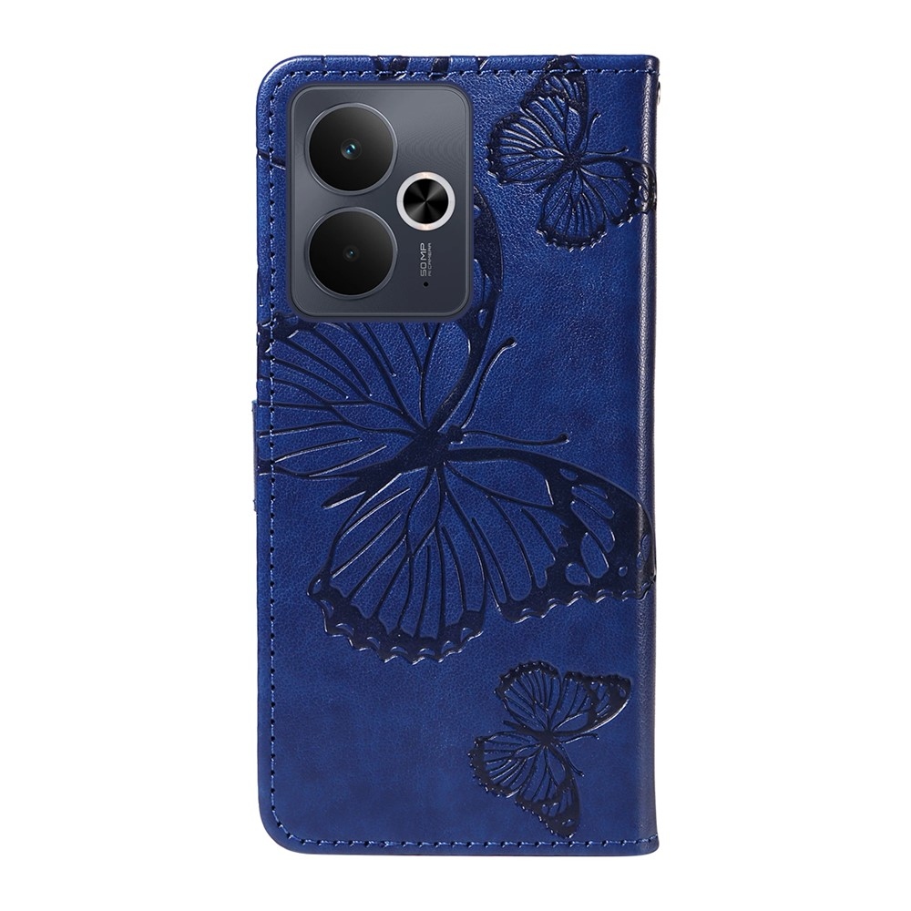 Big Butterfly knížkové pouzdro na Realme 14 5G/14T 5G - modré