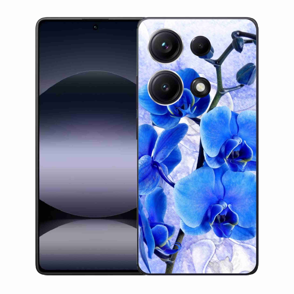 Gelový kryt mmCase na Xiaomi Redmi Note 14S - modré květy