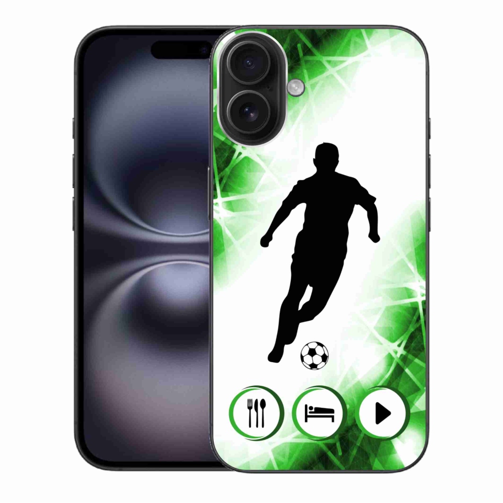 Gelový kryt mmCase na iPhone 16 Plus - fotbalista