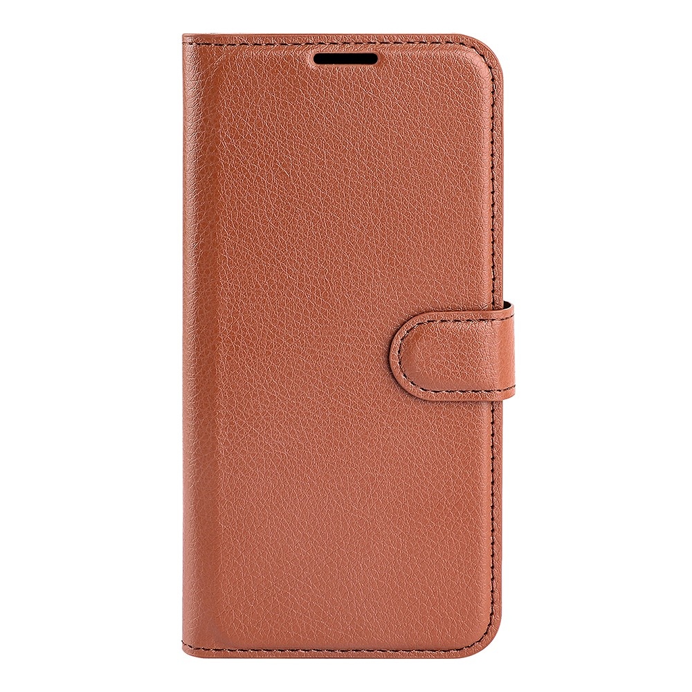 Litchi knížkové pouzdro na Samsung Galaxy Xcover 7 - hnědé