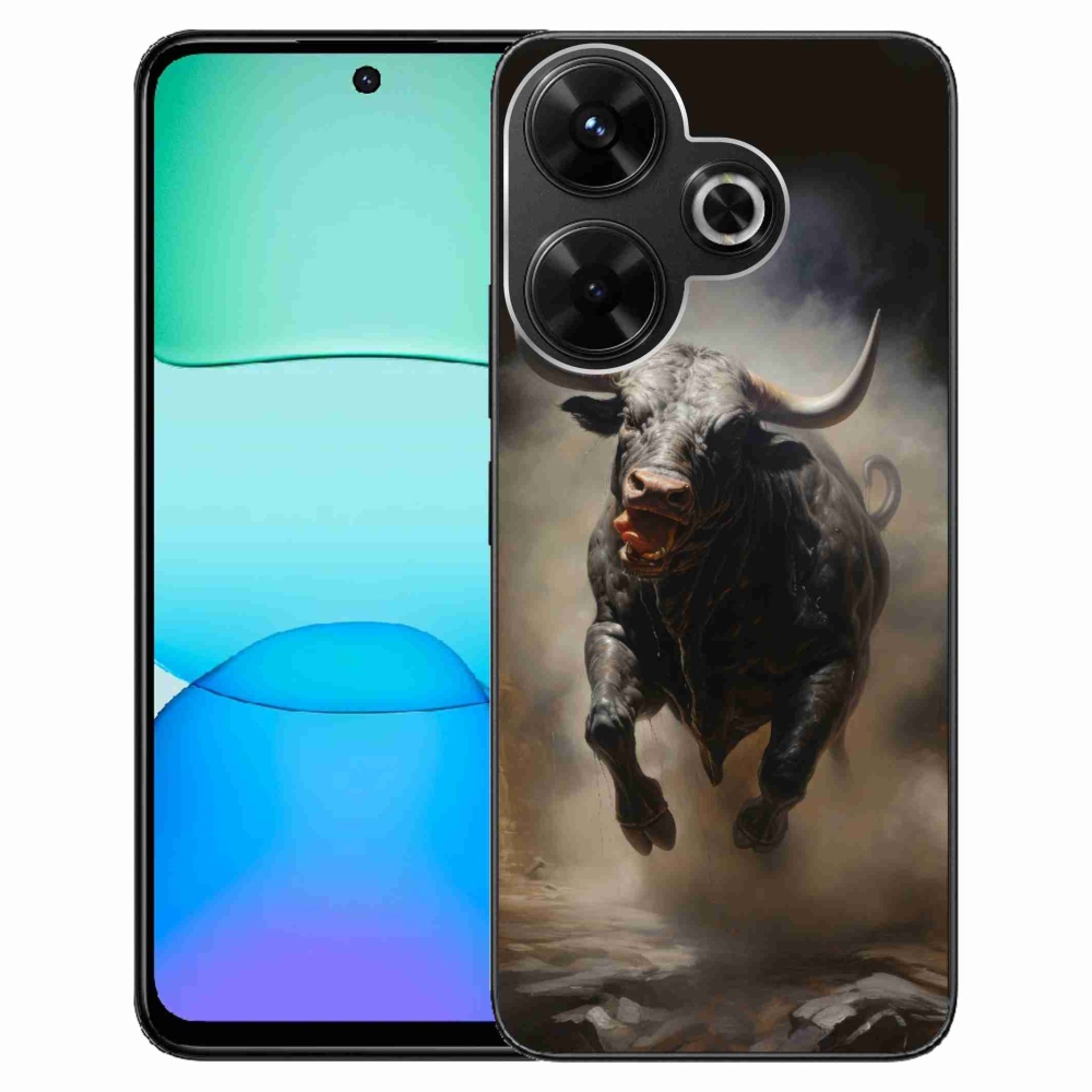 Gelový kryt mmCase na Xiaomi Redmi 13 4G/Poco M6 4G - rozzuřený býk