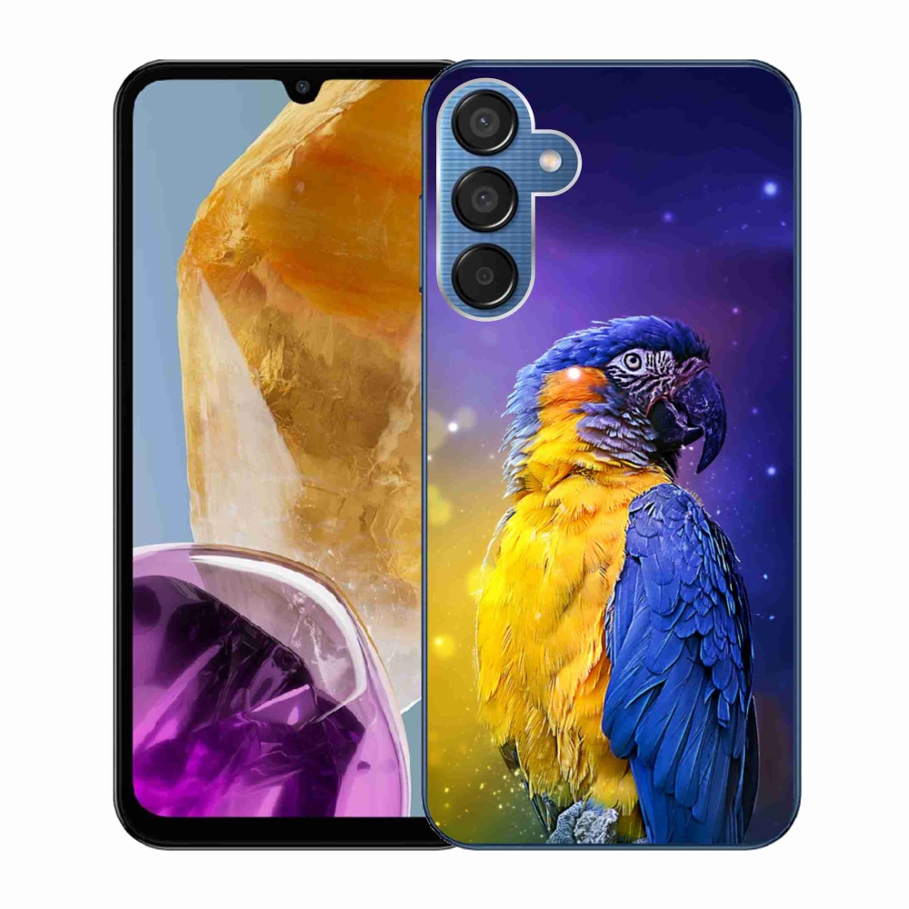 Gelový obal mmCase na Samsung Galaxy M15 5G - papoušek ara 1