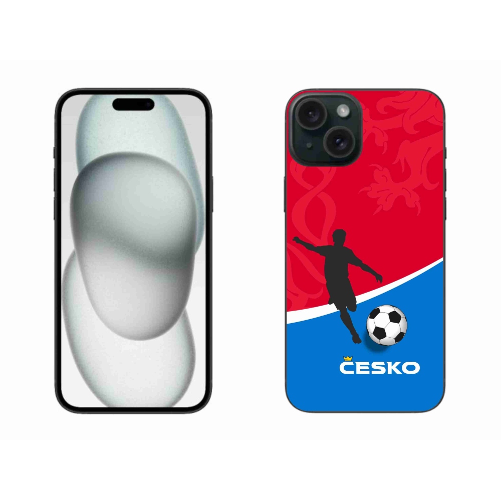Gelový kryt mmCase na iPhone 15 Plus - fotbal Česko