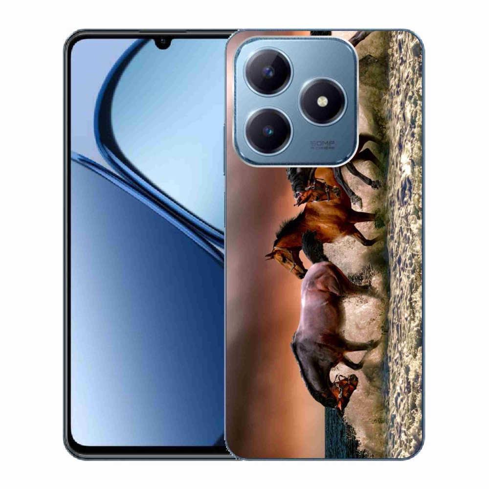 Gelový obal mmCase na Realme C63 - koně 1