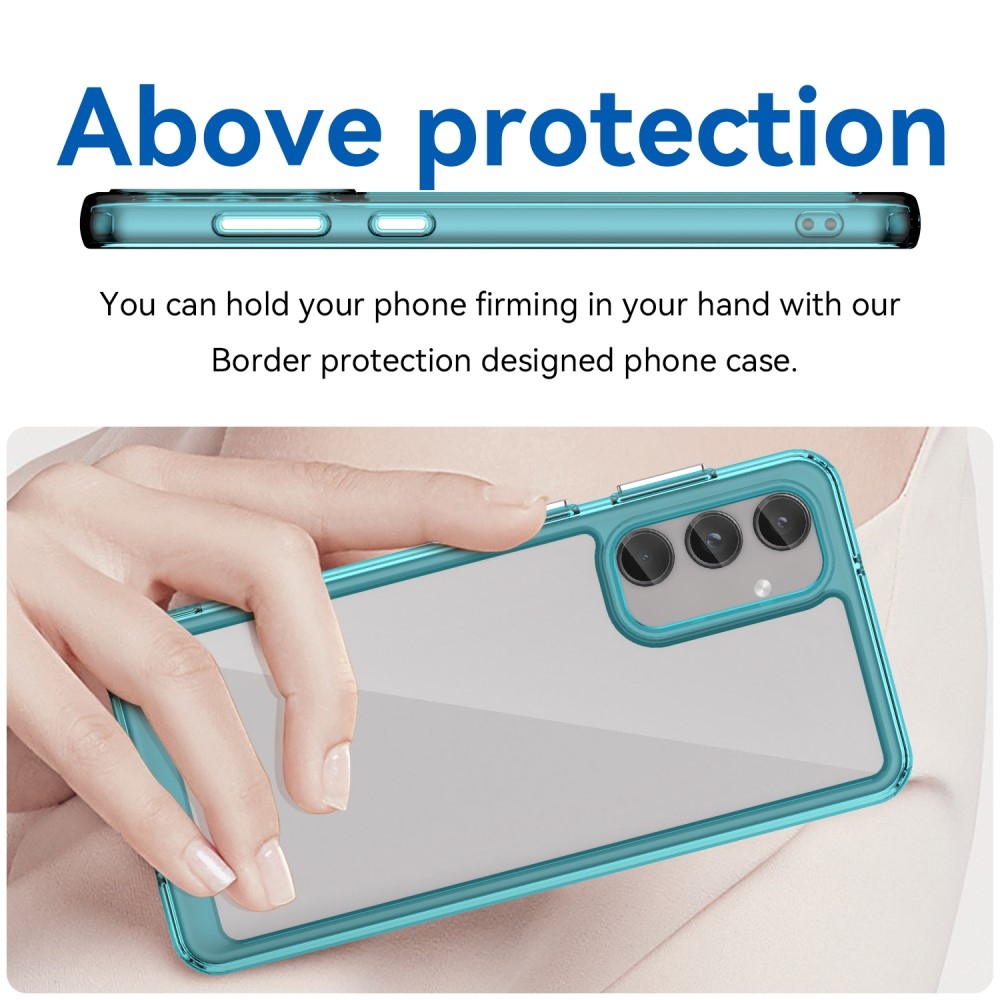 Gelový obal s pevnými zády na Samsung Galaxy M55 5G - světlemodrý