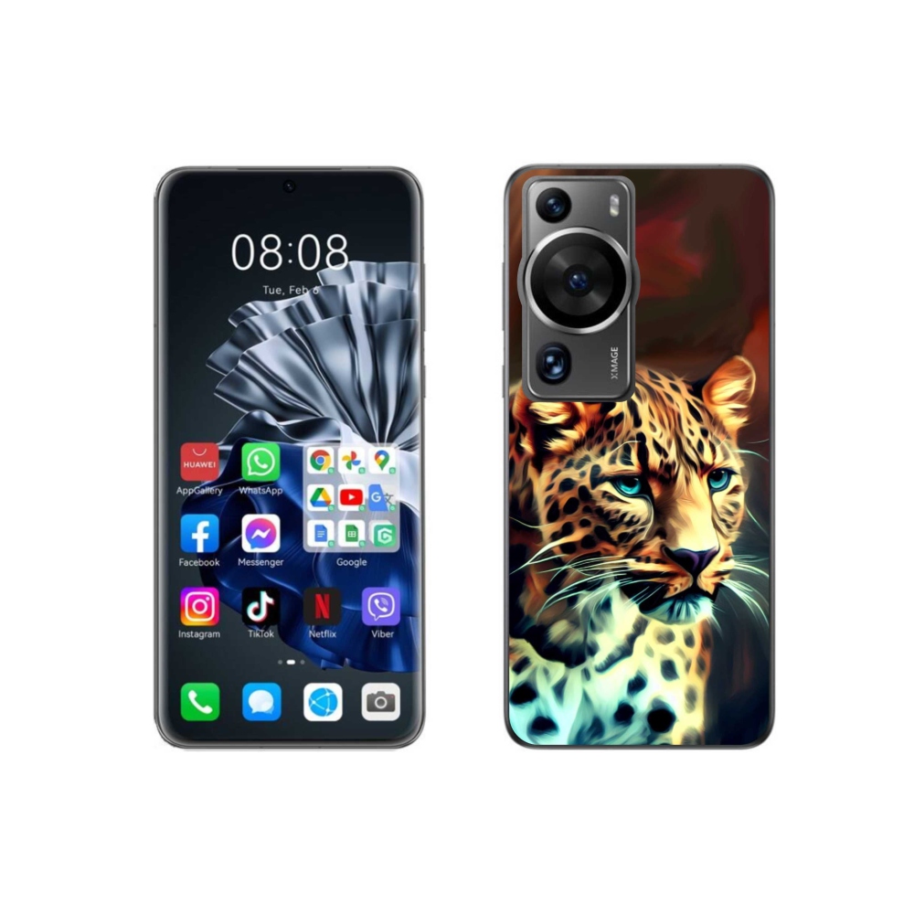 Gelový kryt mmCase na Huawei P60 Pro - leopard