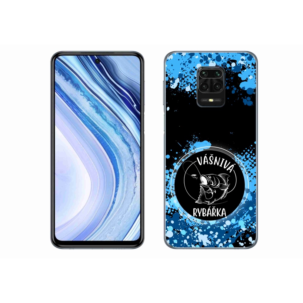 Gelový kryt mmCase na Xiaomi Redmi Note 9 Pro - vášnivá rybářka černé pozadí