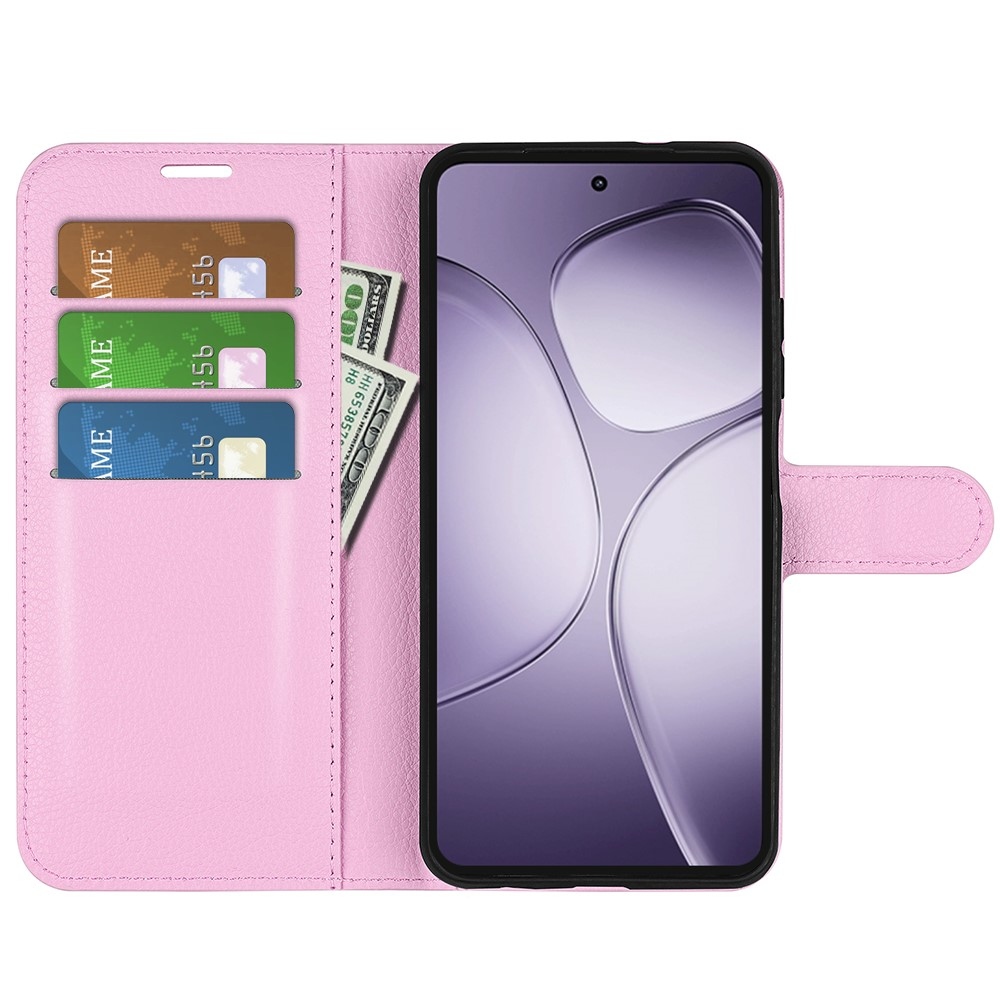 Litchi knížkové pouzdro na Xiaomi 14T Pro - růžové