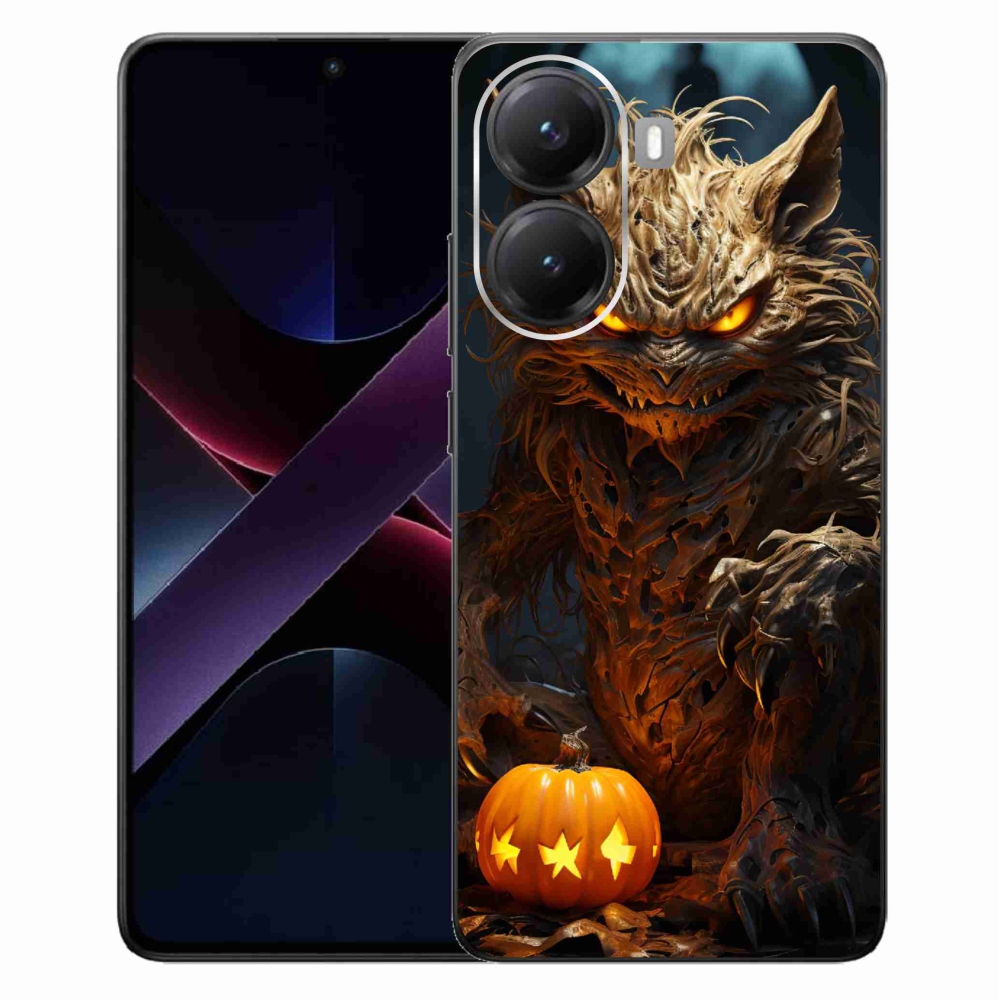 Gelový kryt mmCase na Xiaomi Poco X7 Pro 5G - halloweenská příšera