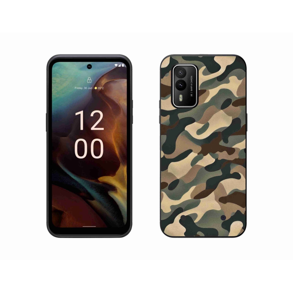 Gelový kryt mmCase na Nokia XR21 - maskáčový vzor 11