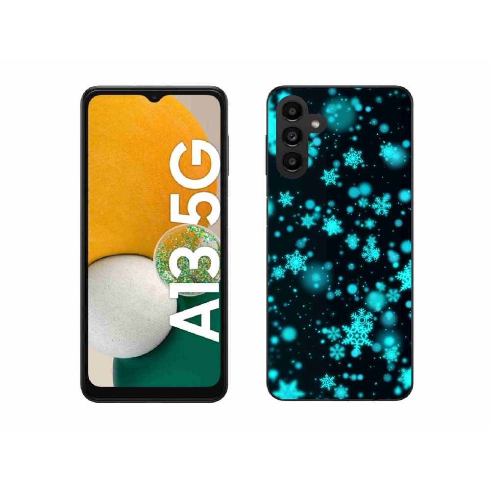Gelový kryt mmCase na Samsung Galaxy A13 5G - sněhové vločky 1