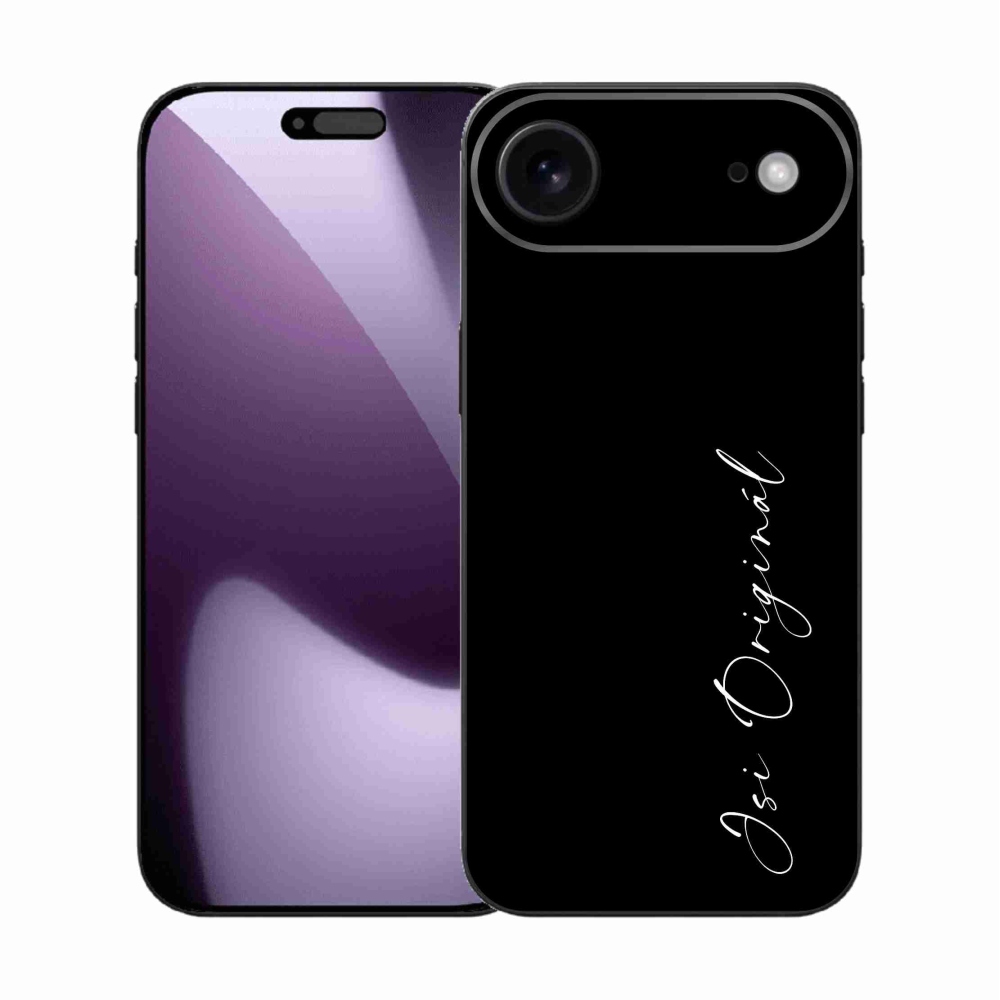 Gelový kryt mmCase na iPhone 17 Air - jsi originál černé pozadí