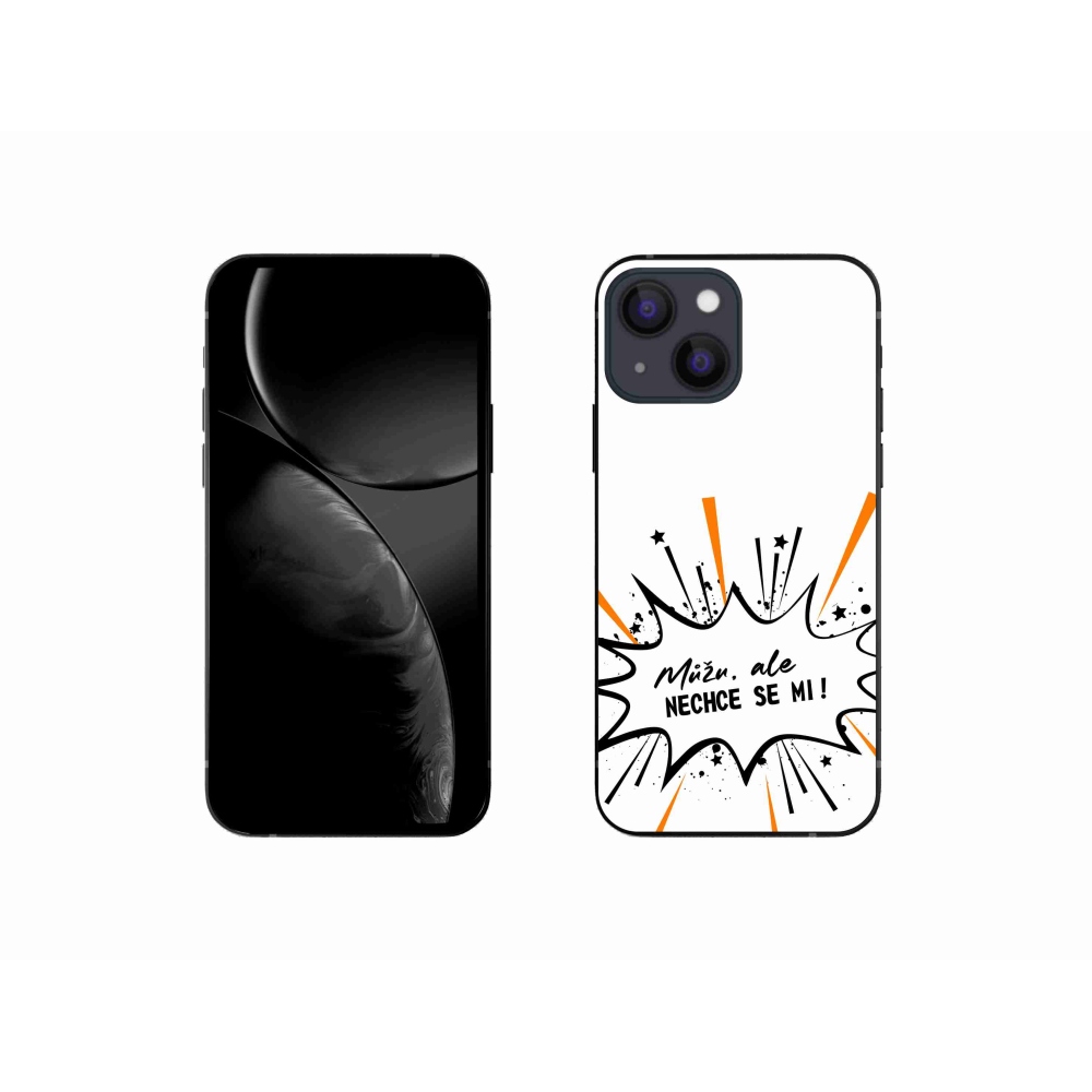 Gelový kryt mmCase na iPhone 13 mini 5.4 - vtipný text 11 bílé pozadí