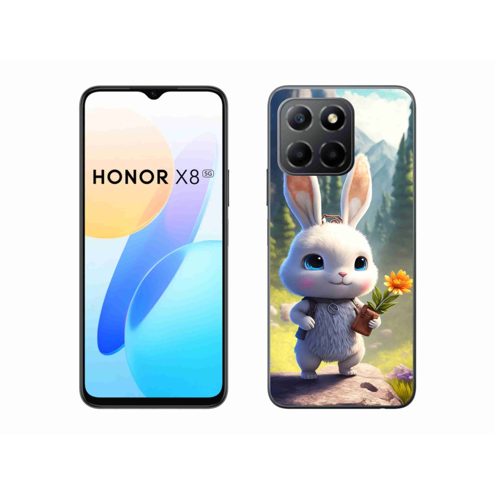 Gelový kryt mmCase na Honor X8 5G - roztomilý králíček