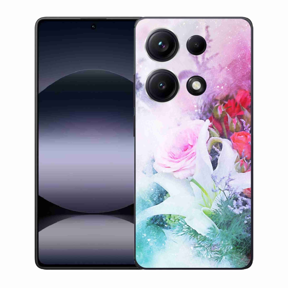 Gelový kryt mmCase na Xiaomi Redmi Note 14S - květiny 4
