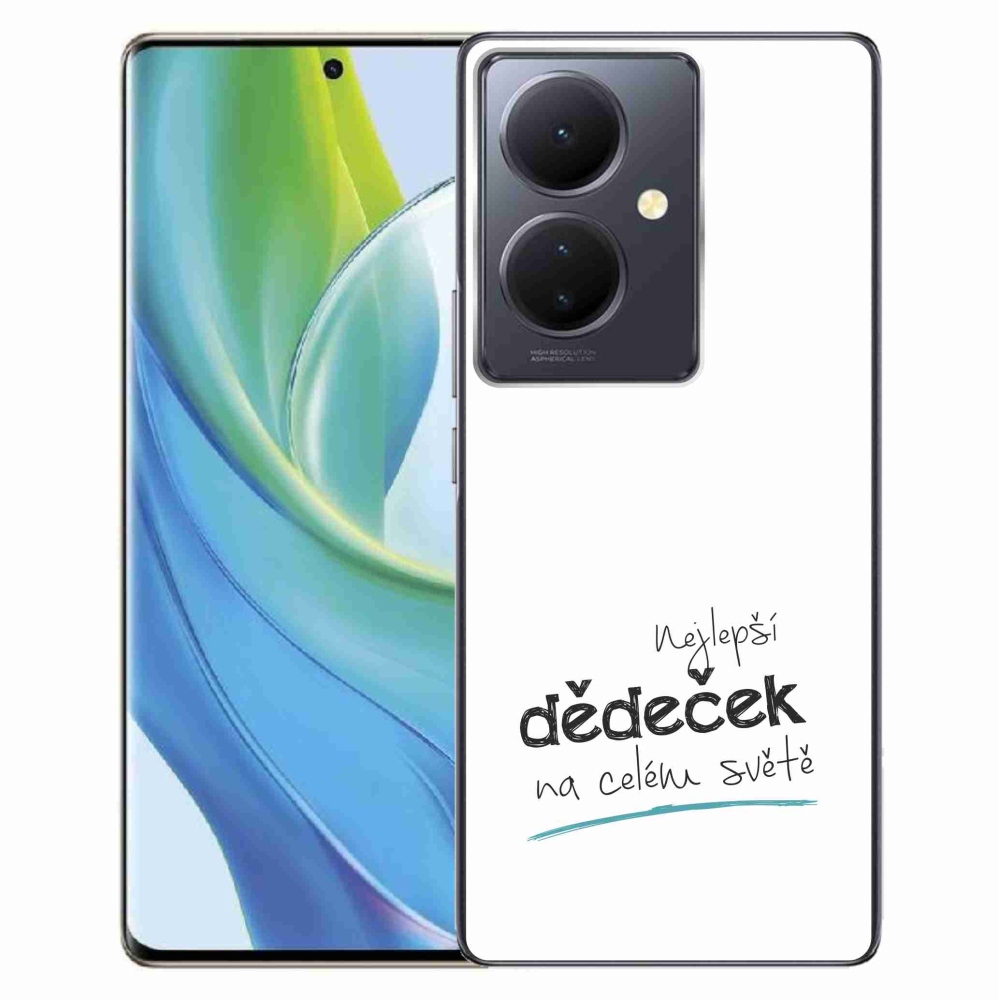 Gelový kryt mmCase na Vivo V29 Lite 5G - nejlepší dědeček 3 bílé pozadí