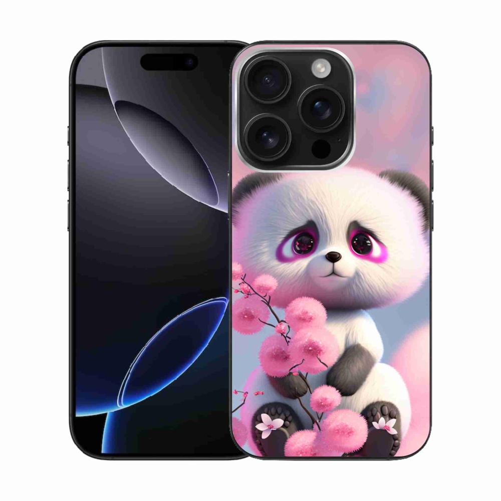 Gelový kryt mmCase na iPhone 16 Pro - roztomilá panda 1