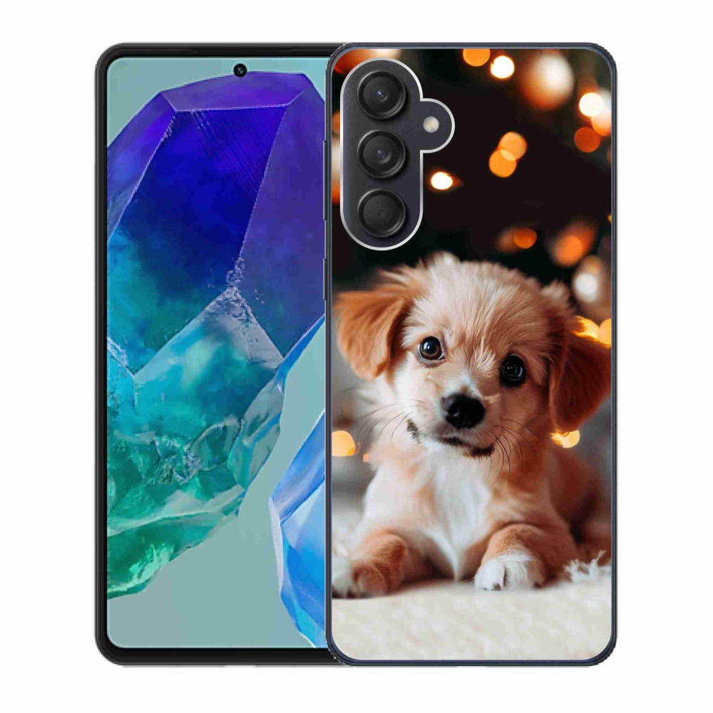 Gelový kryt mmCase na Samsung Galaxy M55 5G - štěňátko
