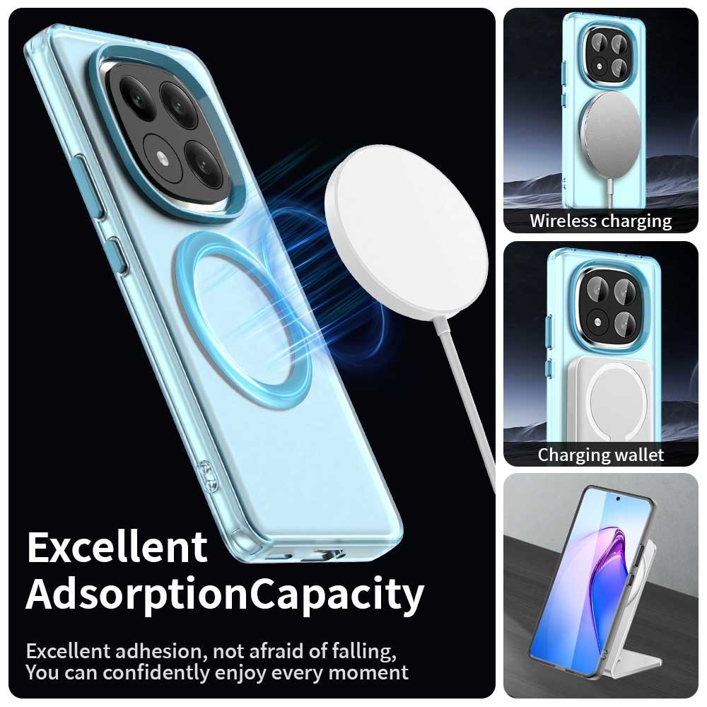 Candy gelový obal s MagSafe na Xiaomi Redmi Note 14 Pro+ 5G - modrý