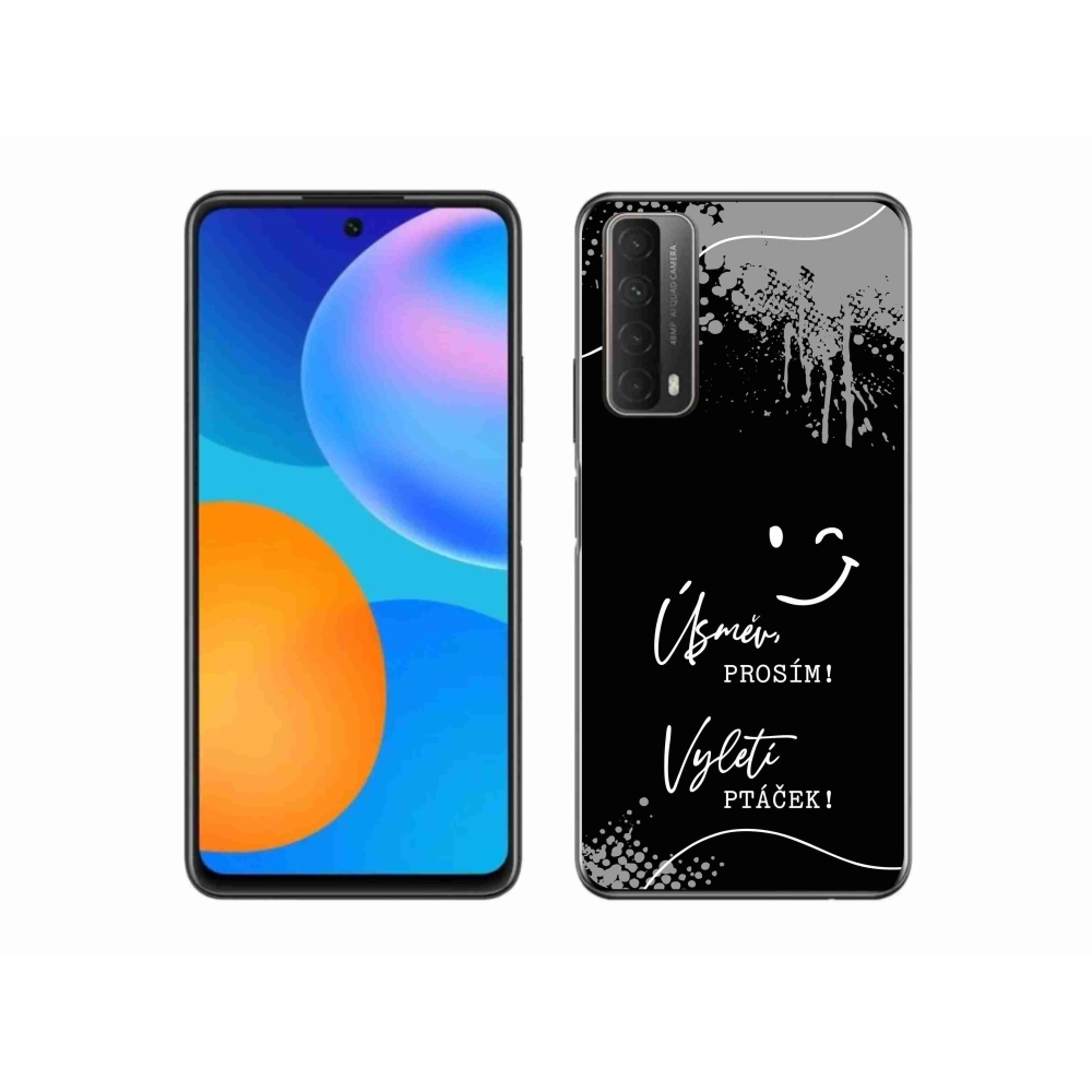 Gelový kryt mmCase na Huawei P Smart (2021) - vtipný text 4 černé pozadí