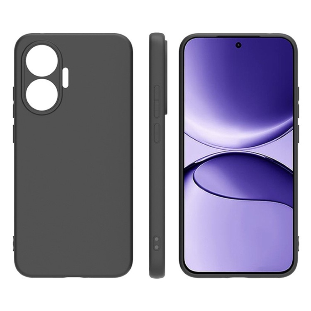 Matný gelový obal na Xiaomi Poco F7 5G - černý