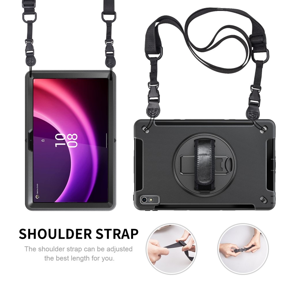 Strap odolný hybridní kryt s ochrannou na displej na Lenovo Tab P11 (2.Gen) - černý