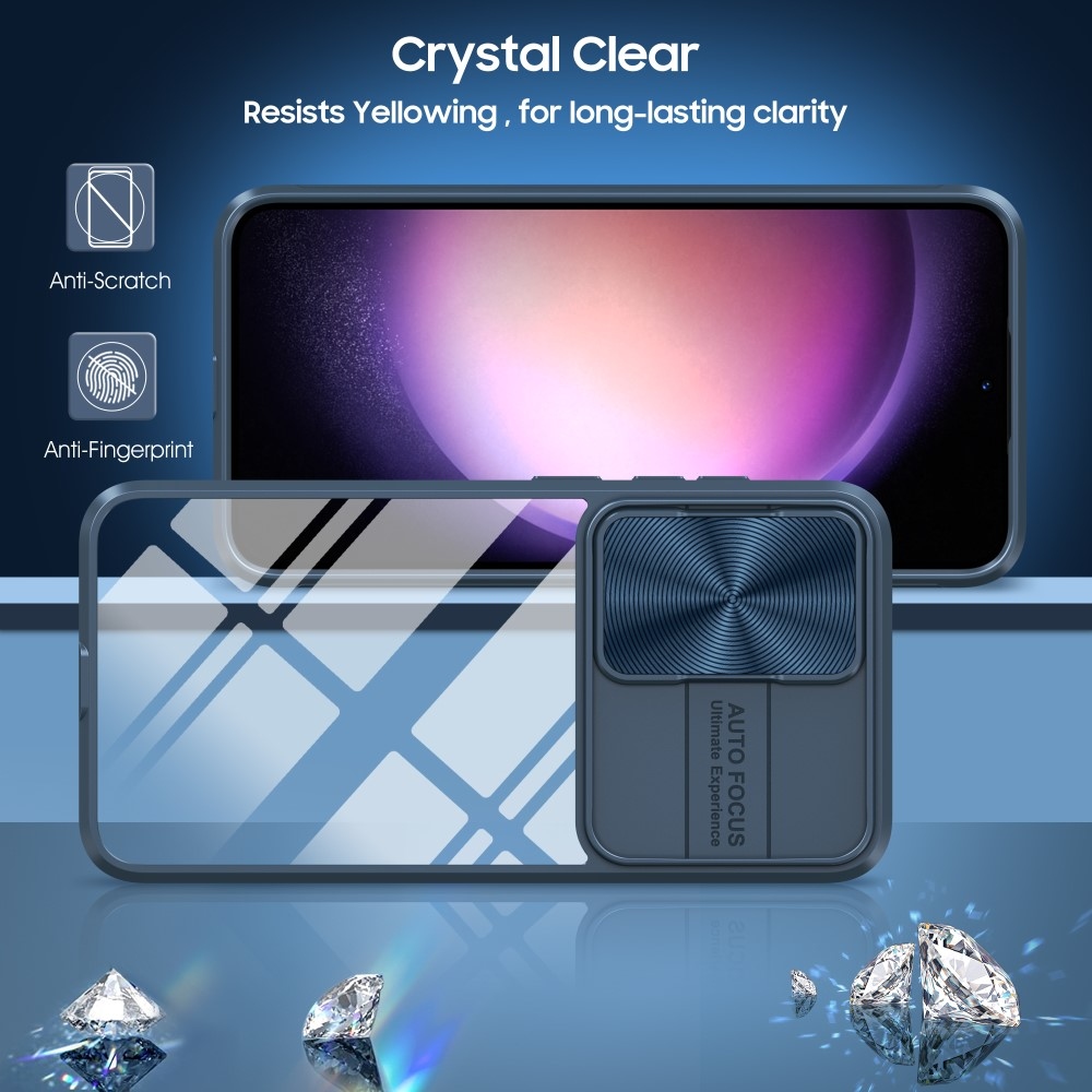 Backplate odolný kryt s krytkou fotoaparátu na Samsung Galaxy S25+ - modrý