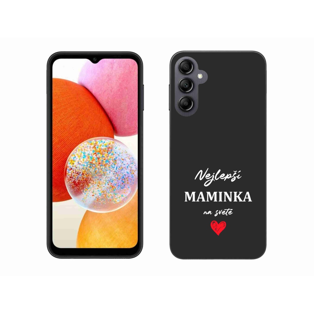 Gelový kryt mmCase na Samsung Galaxy A14 4G/5G - nejlepší maminka 1 černé pozadí