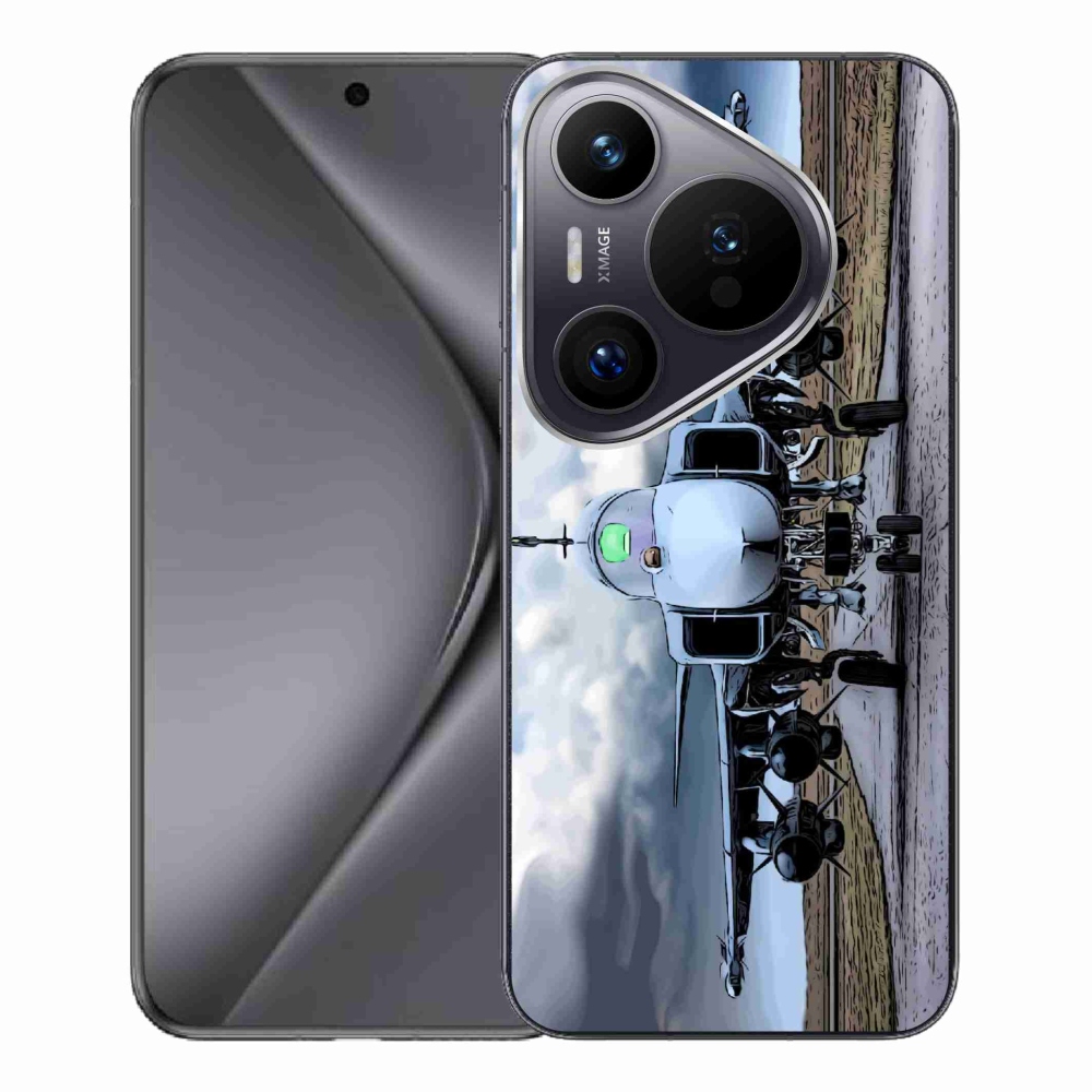 Gelový kryt mmCase na Huawei Pura 70 Pro - vojenské letadlo