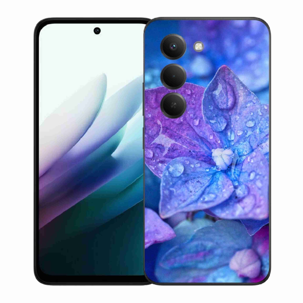 Gelový kryt mmCase na Xiaomi Redmi 15 4G/5G (171mm) - fialový květ