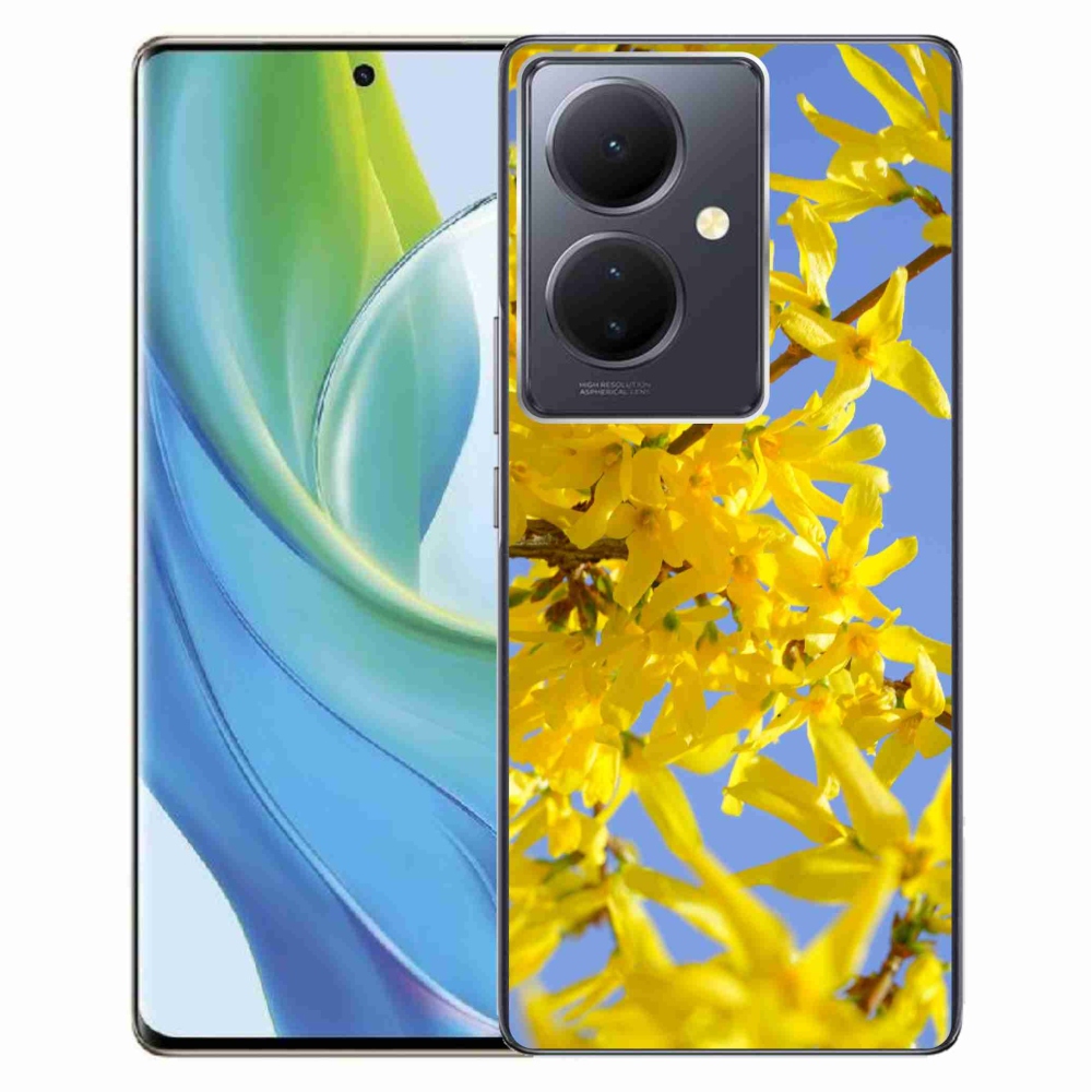 Gelový kryt mmCase na Vivo V29 Lite 5G - žluté květy