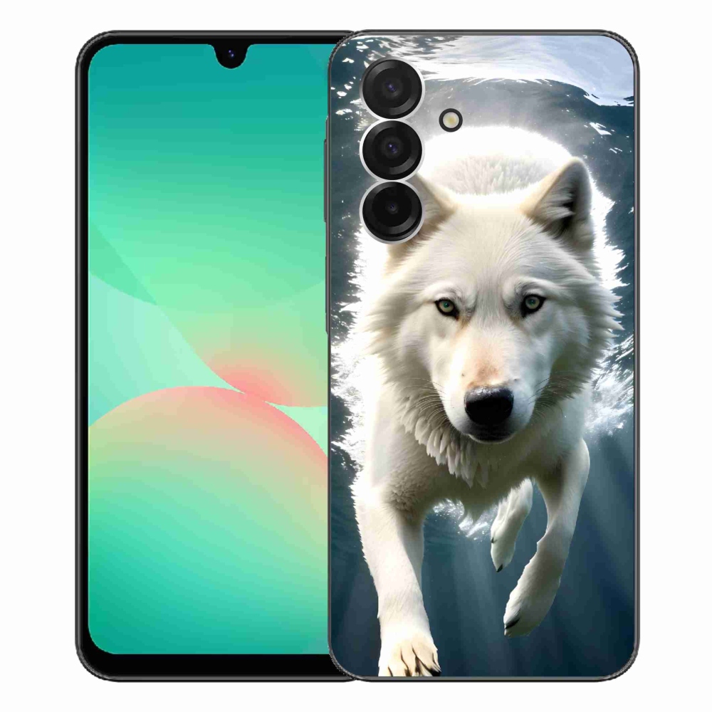 Gelový kryt mmCase na Samsung Galaxy A26 5G - bílý vlk