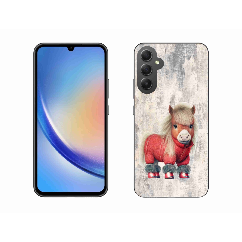 Gelový kryt mmCase na Samsung Galaxy A34 5G - poník ve svetru