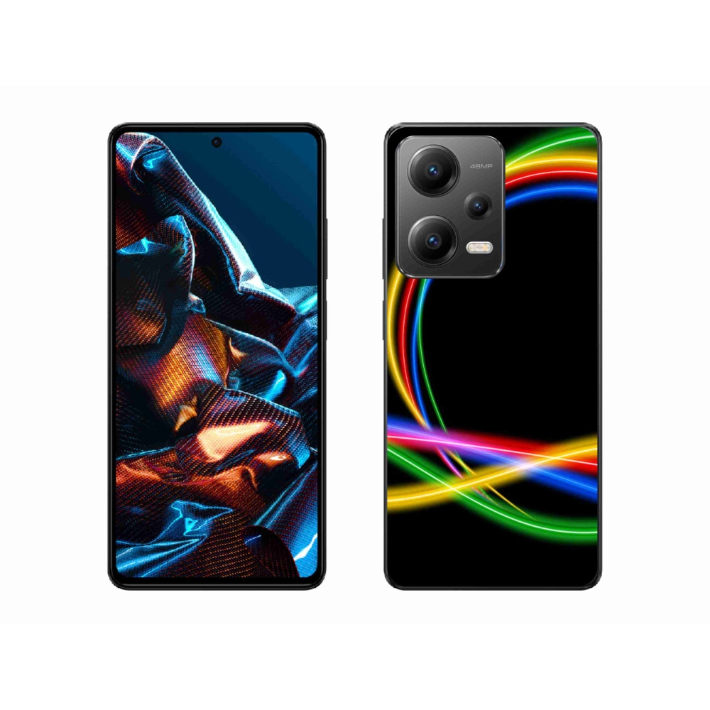 Gelový obal mmCase na mobil Xiaomi Redmi Note 12 Pro 5G - neonové kruhy