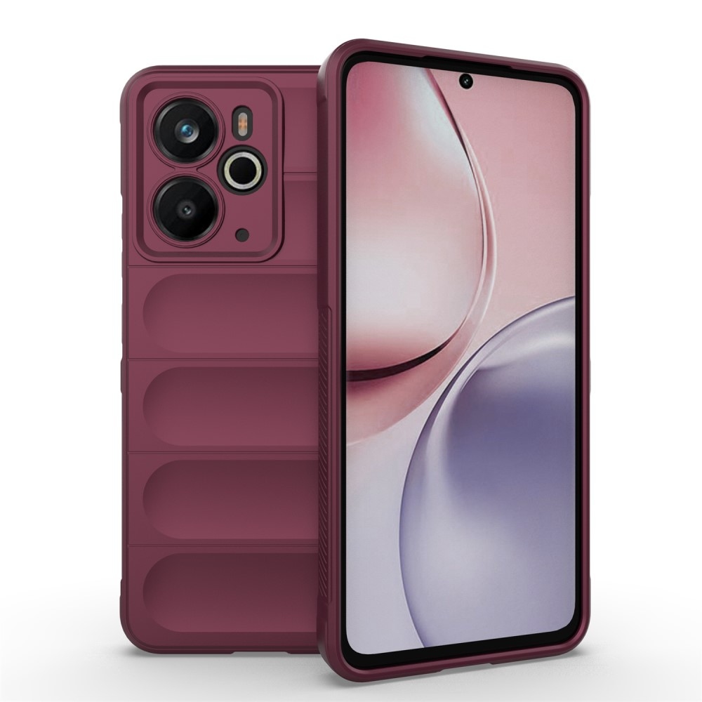 Rugg odolný gelový obal na Realme 14 5G - vínový