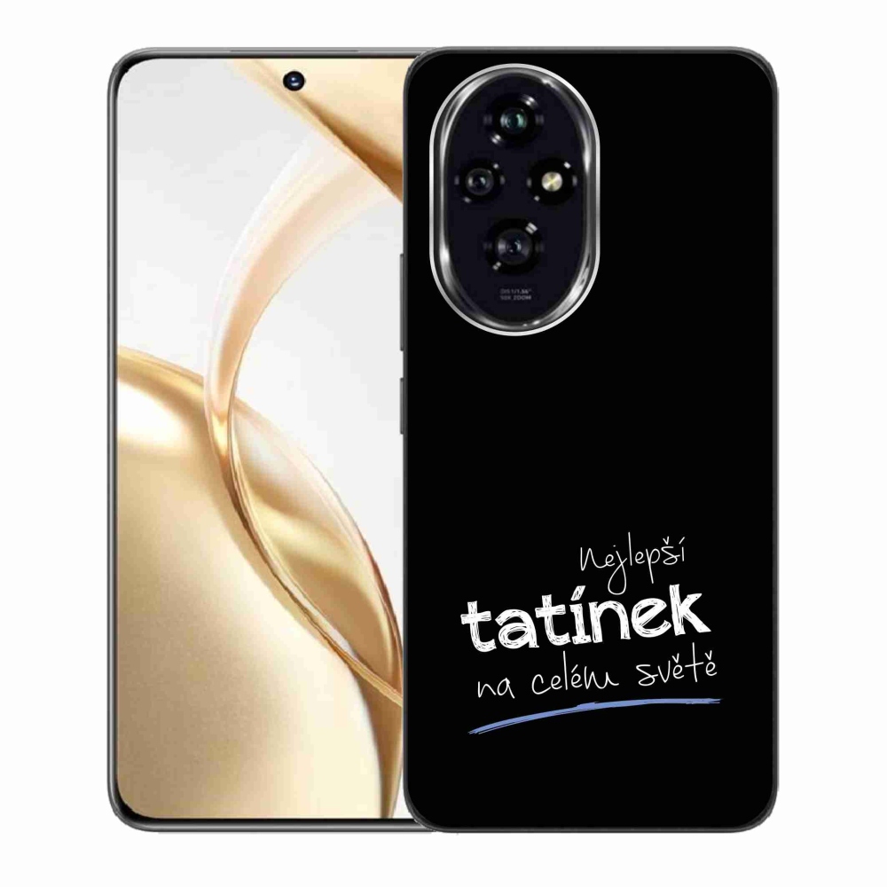 Gelový kryt mmCase na Honor 200 5G - nejlepší tatínek 4 černé pozadí