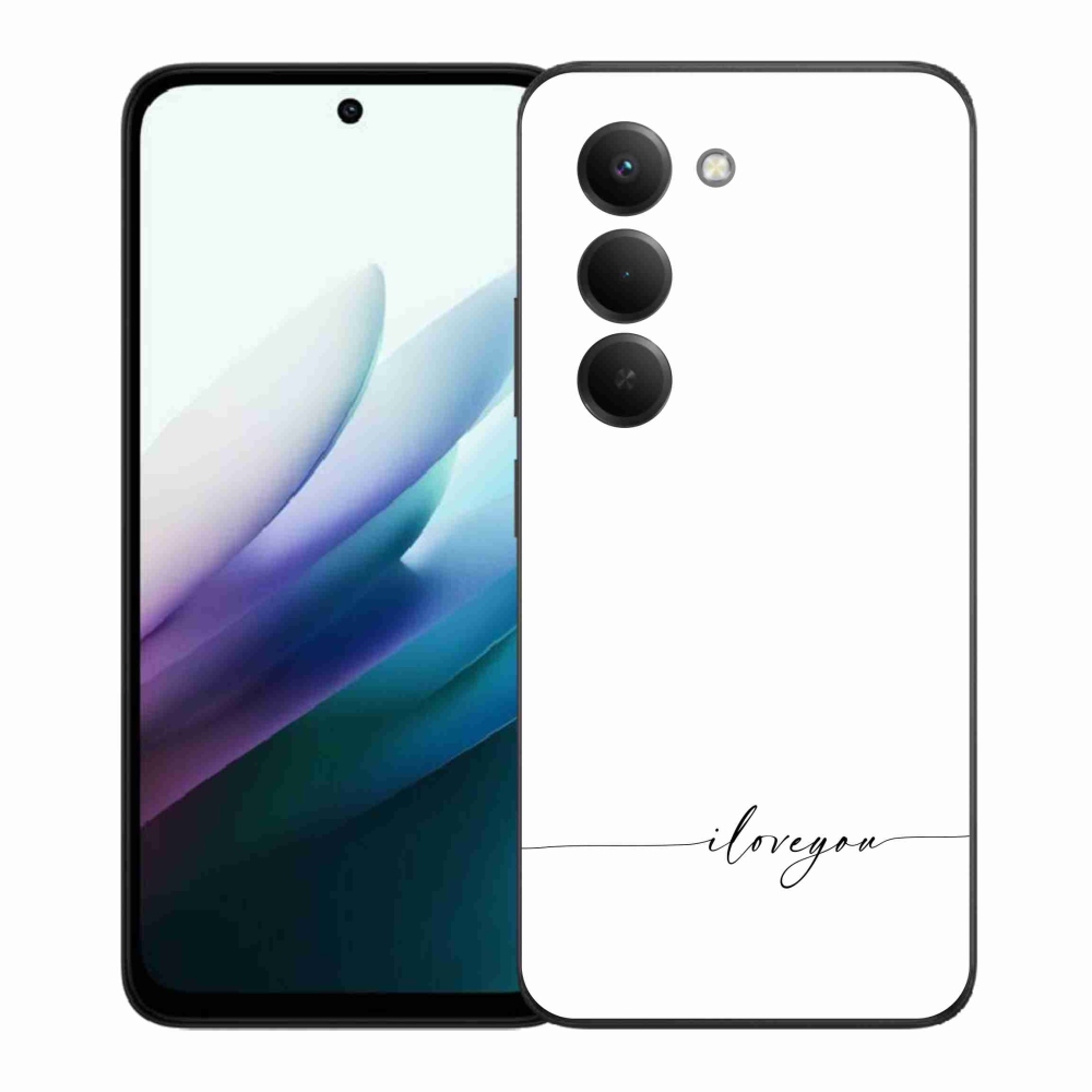 Gelový kryt mmCase na Xiaomi Redmi 15 4G/5G (171mm) - I love you bílé pozadí