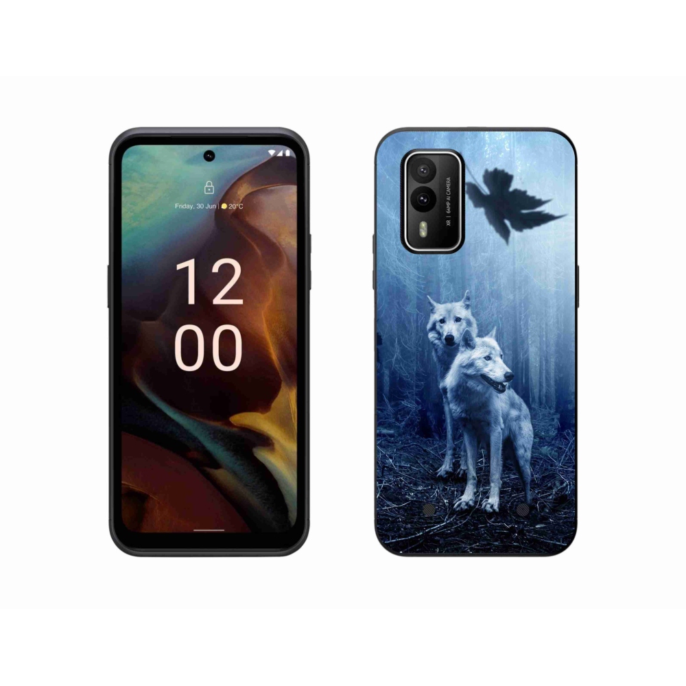 Gelový kryt mmCase na Nokia XR21 - vlci v lese